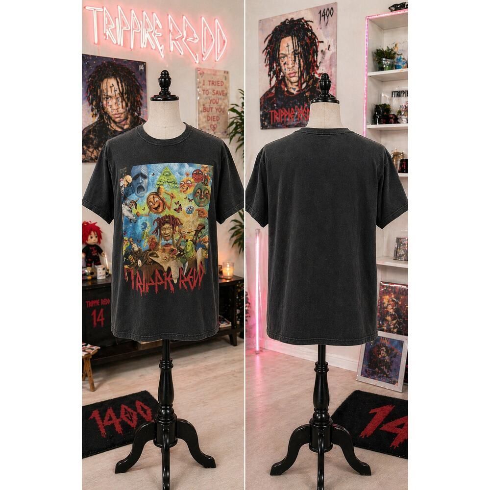 Trippie Redd Graphic Tee Black Album Art Shirt Medium